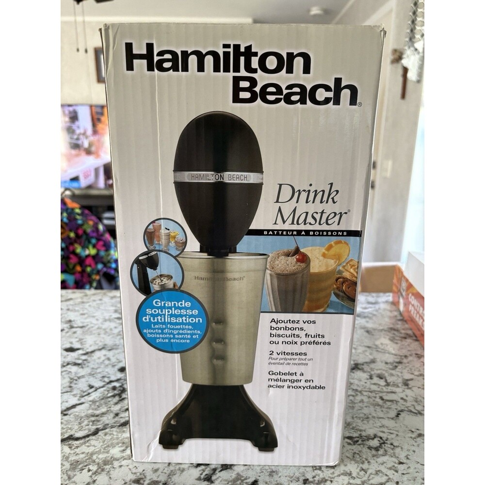 NEW Vintage Hamilton Beach Drink Master Stainless Steel 2 Speed Tilting Head 729